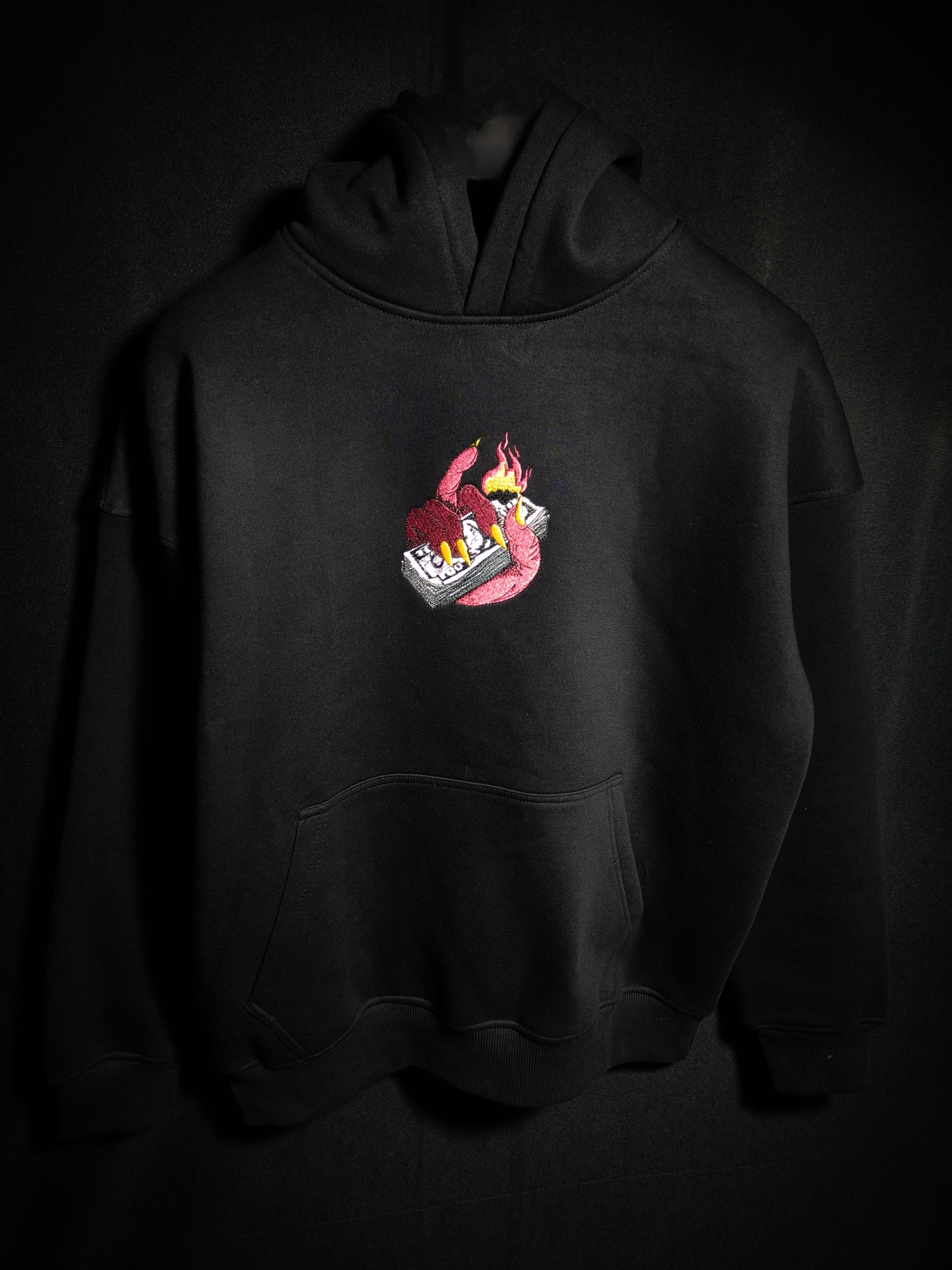 Dollar Is the Strength Embroidered Hoodie – Premium Black Streetwear Hoodie