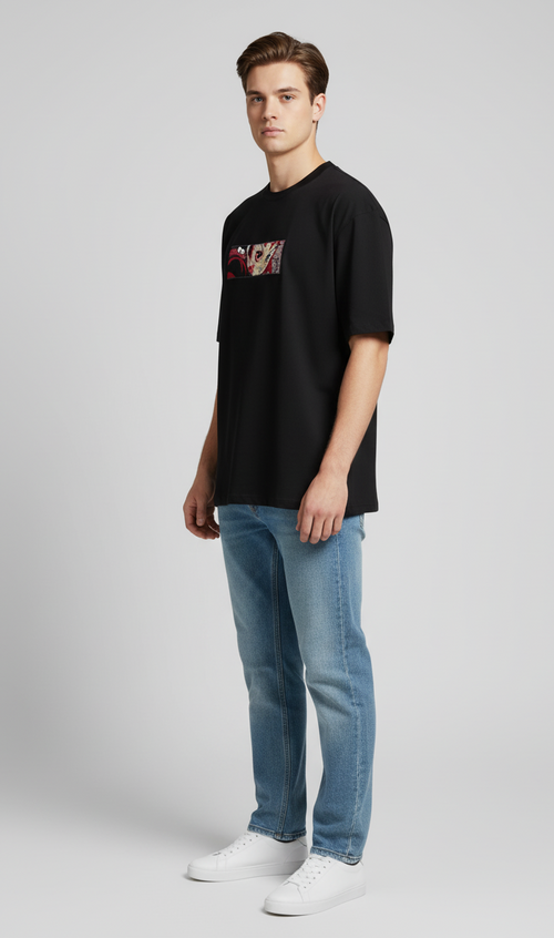 Chicmates Demon Slayer Embroidered T-Shirt | Premium Anime Streetwear Tee