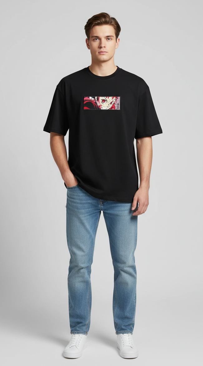 Chicmates Demon Slayer Embroidered T-Shirt | Premium Anime Streetwear Tee