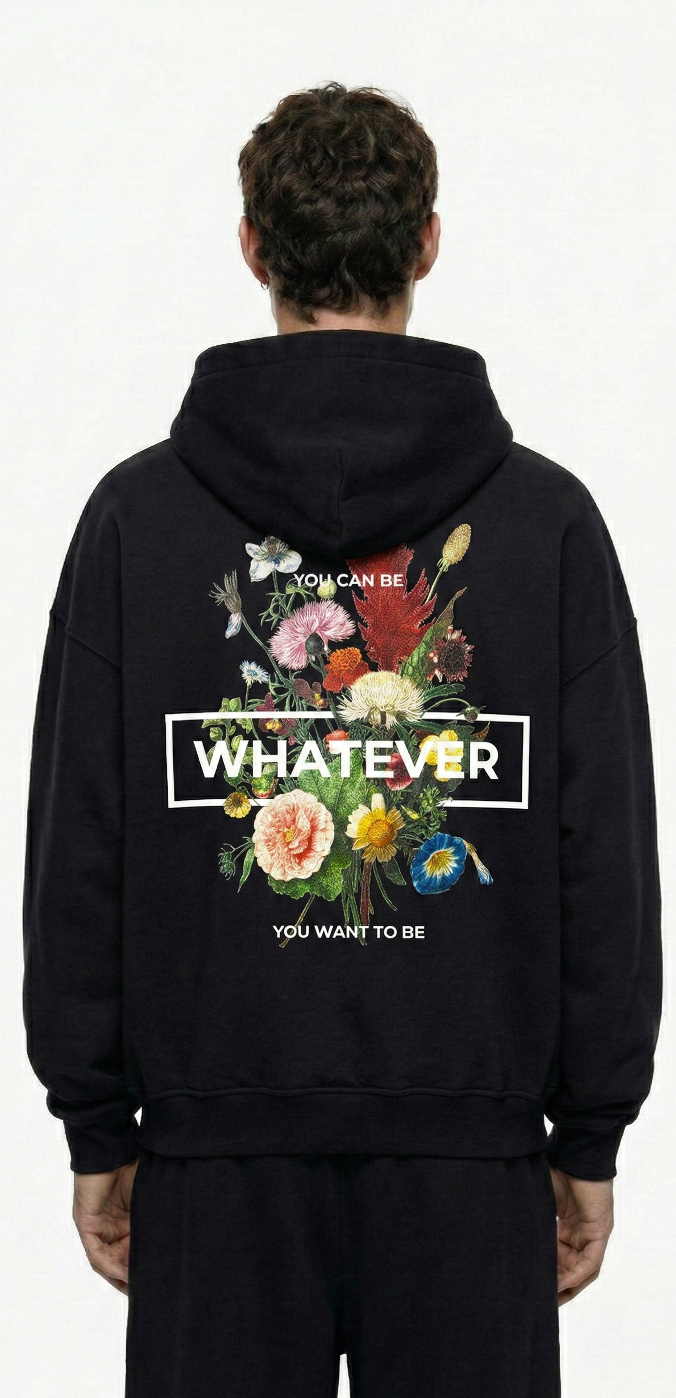 multi-layered floral Heavyweight Hoodie