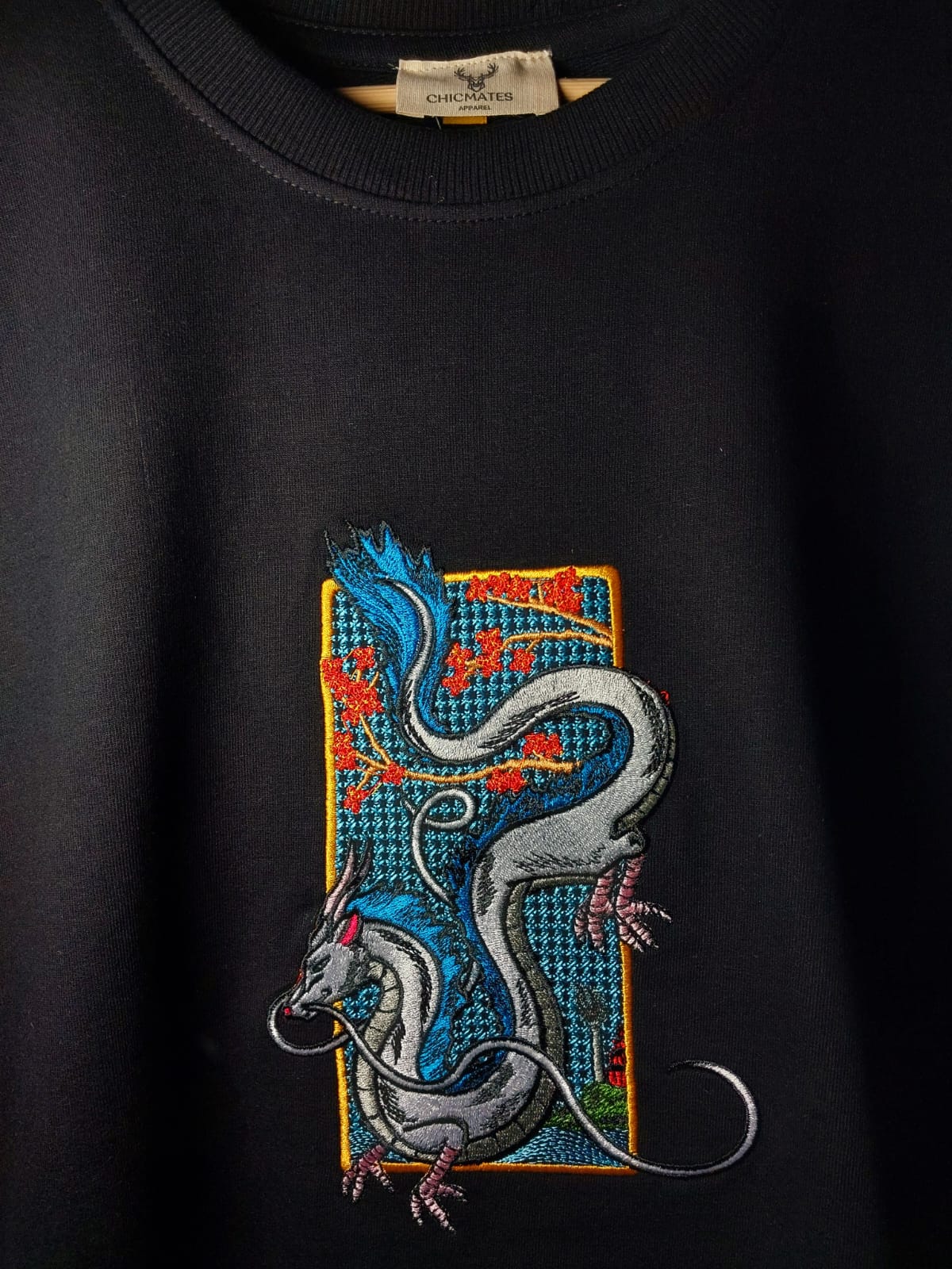 Dragon Embroidery Oversized T-Shirt
