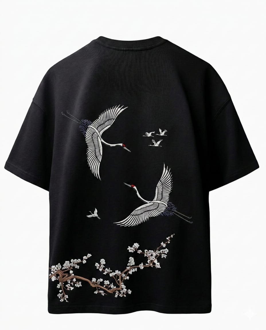 Japanese Crane Print Tee