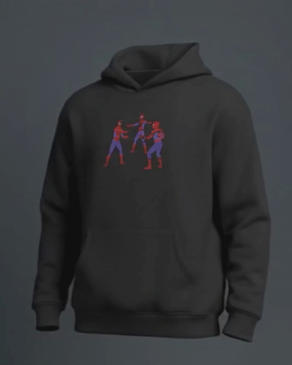 spider man Pointing Meme Hoodie – Trendy Oversized Black Hoodie