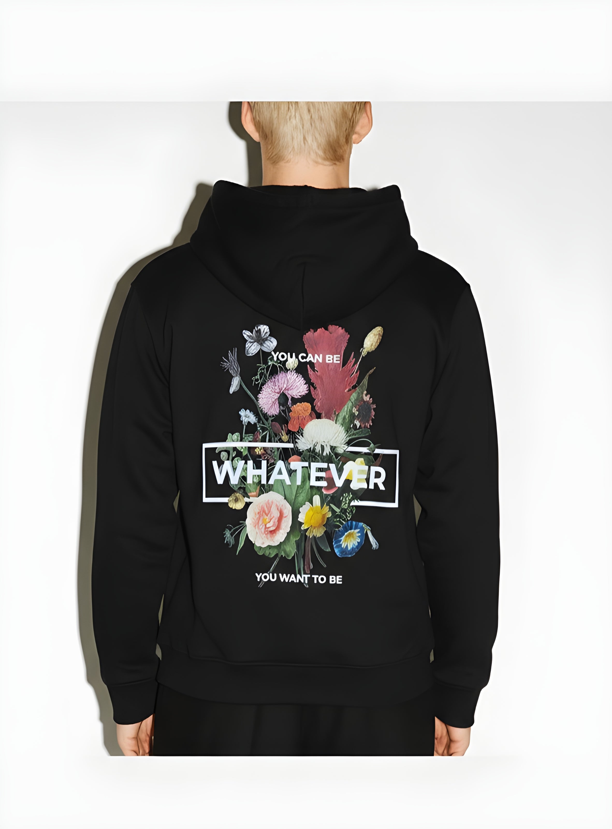 Floral Graphic Hoodie for Men & Women – You Can Be Whatever You Want