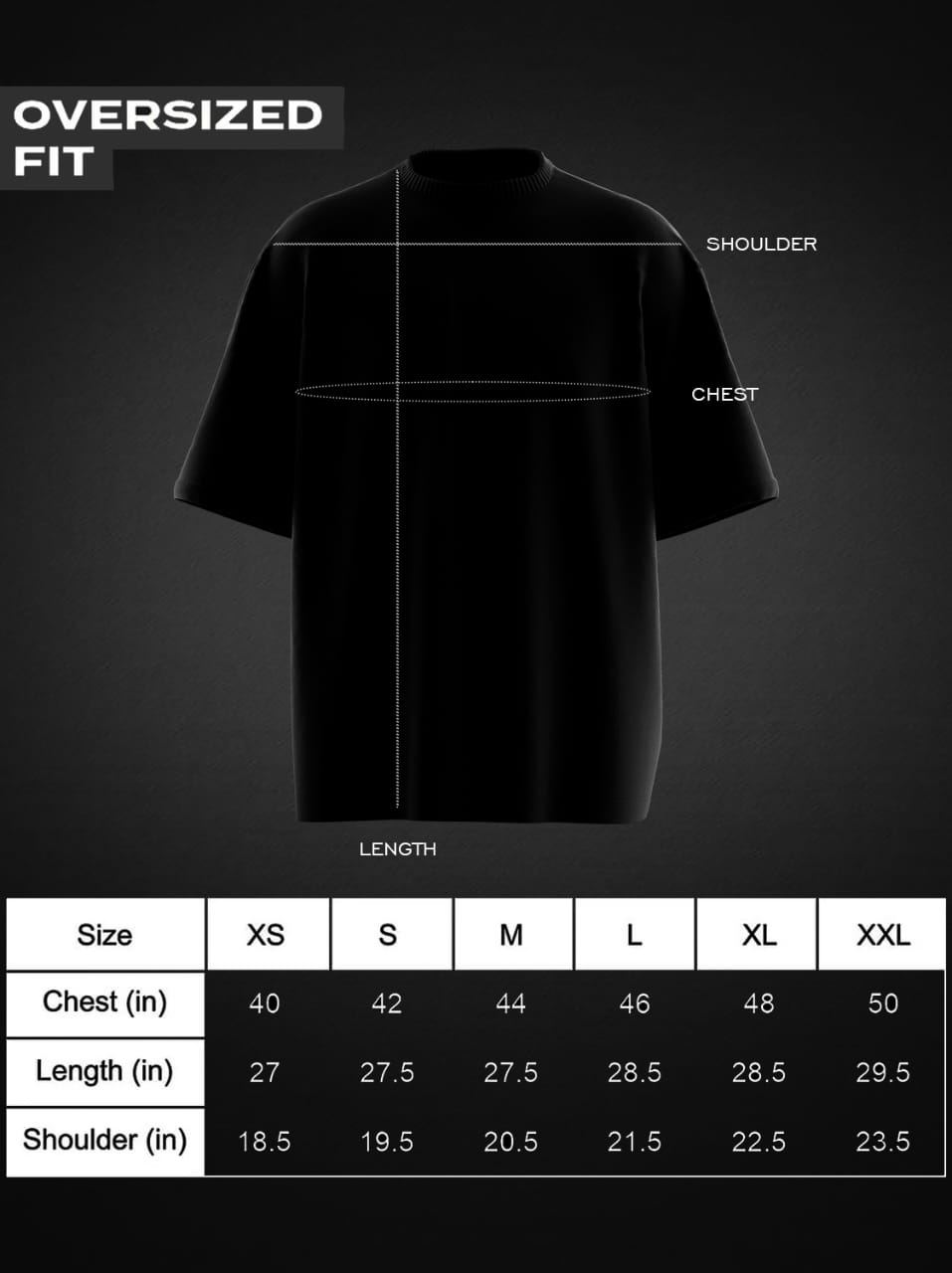 t-shirt size chart